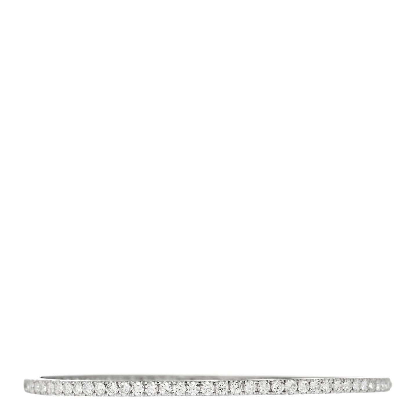 18K White Gold Diamond 3.00ct Bangle Bracelet
