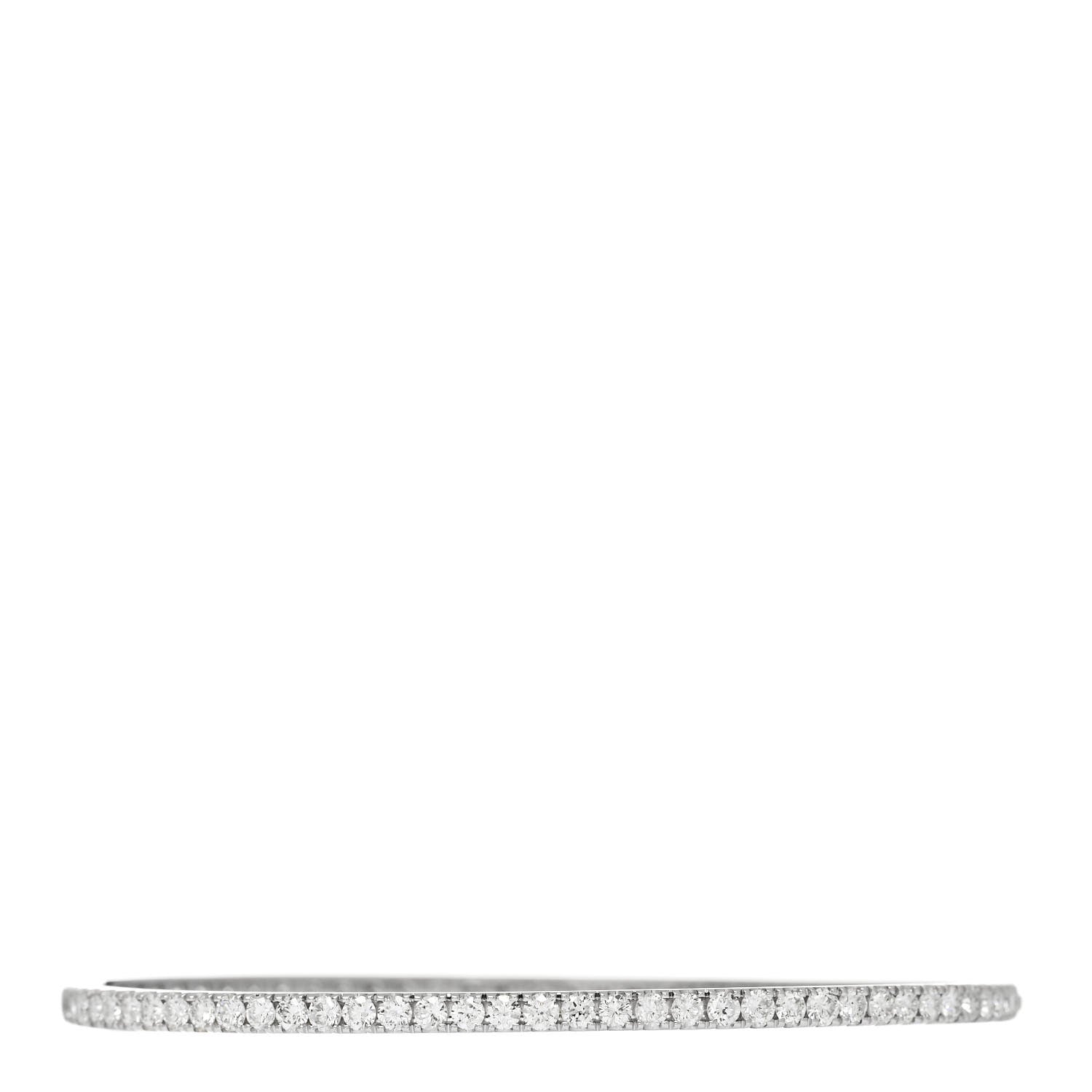 Parker & West by FASHIONPHILE 18K White Gold Diamond 3.00ct Bangle Bracelet 1 of 7