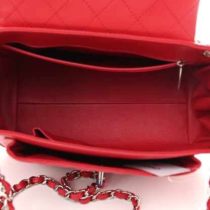 Chanel Lambskin Quilted CC Accordion Shopping Bag Red 5 of 10