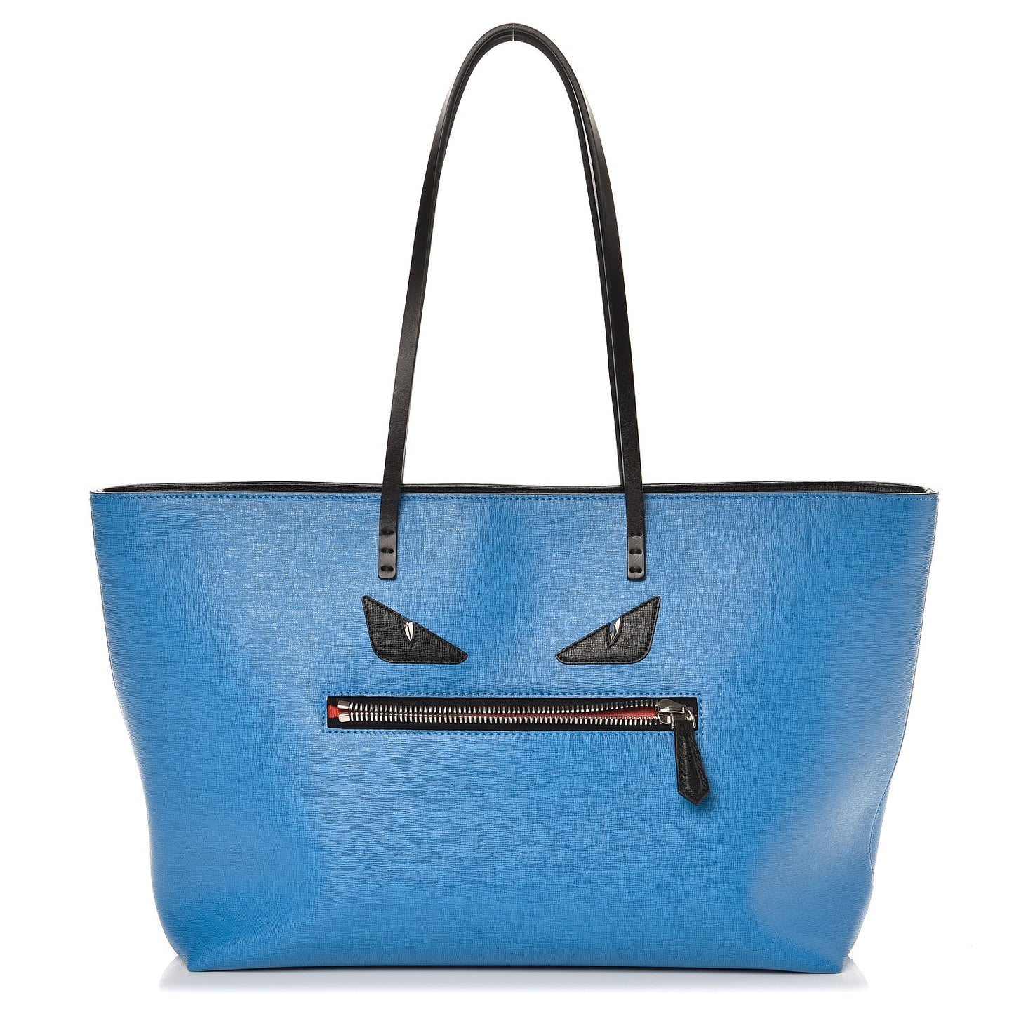 Vitello Elite Cuoio Monster Buggies Medium Roll Tote Blue Royal Black