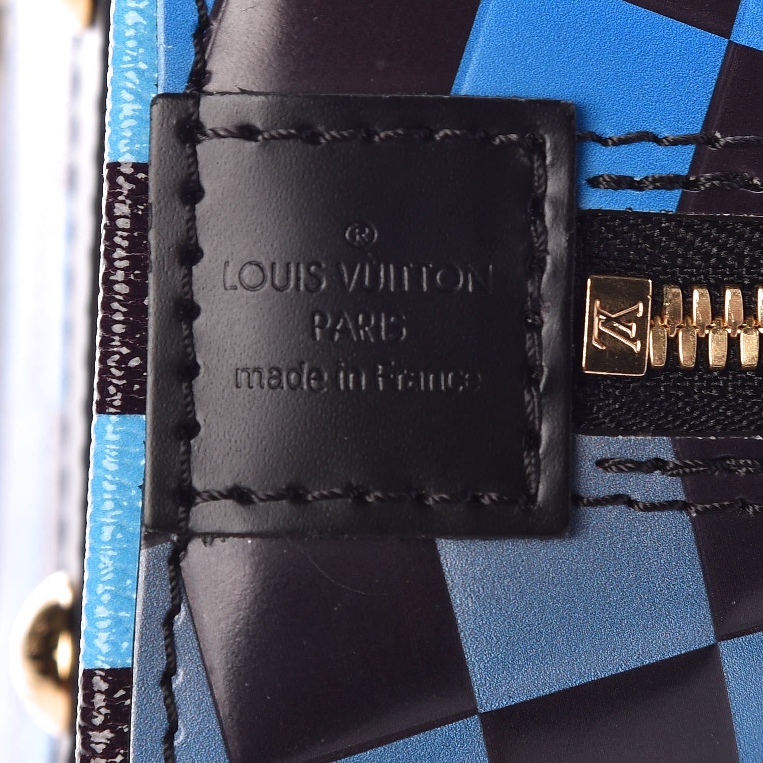 Louis Vuitton Epi Damier Race Alma BB Blue Vert 9 of 13