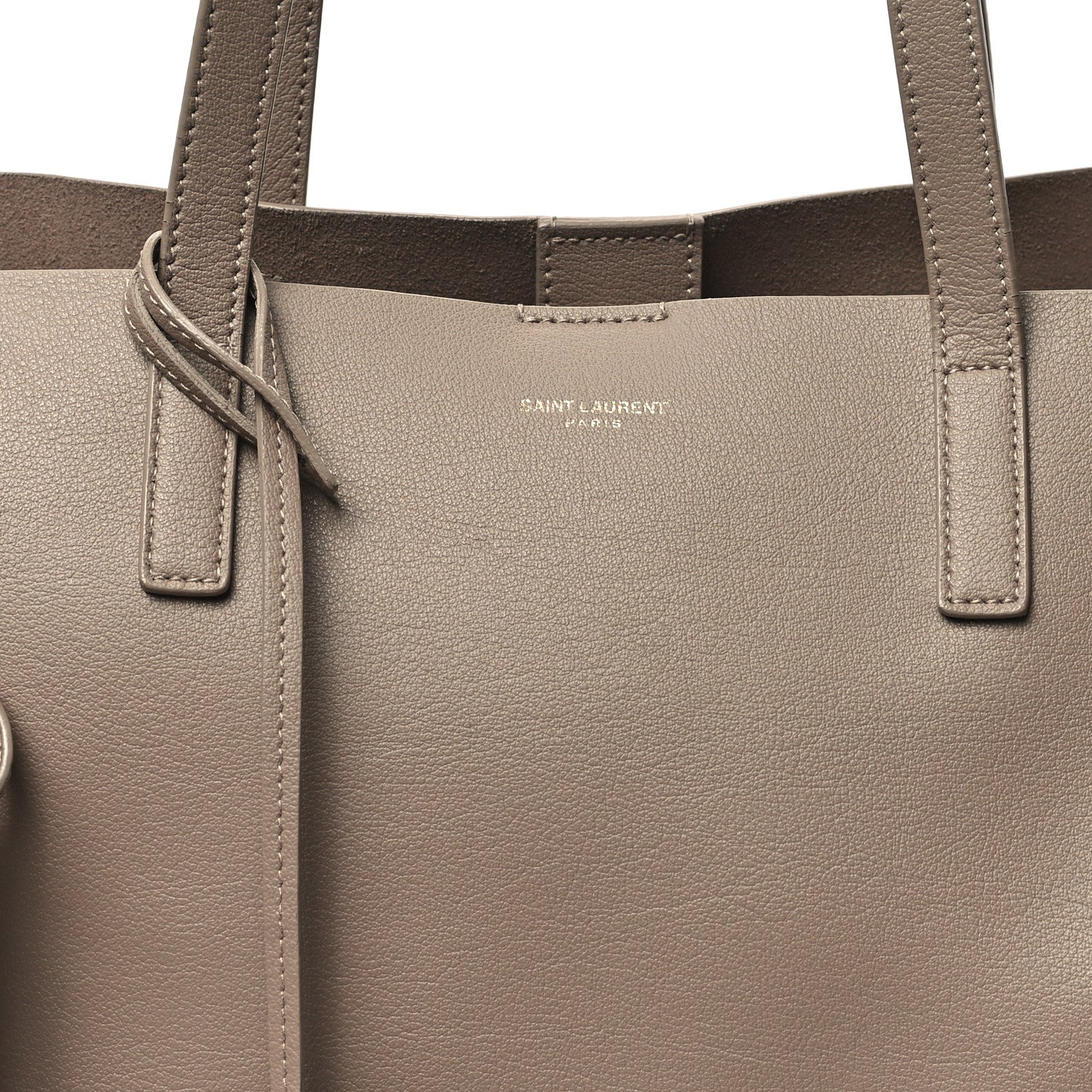 Saint Laurent Calfskin Large Shopping Tote Dark Beige 9 of 12