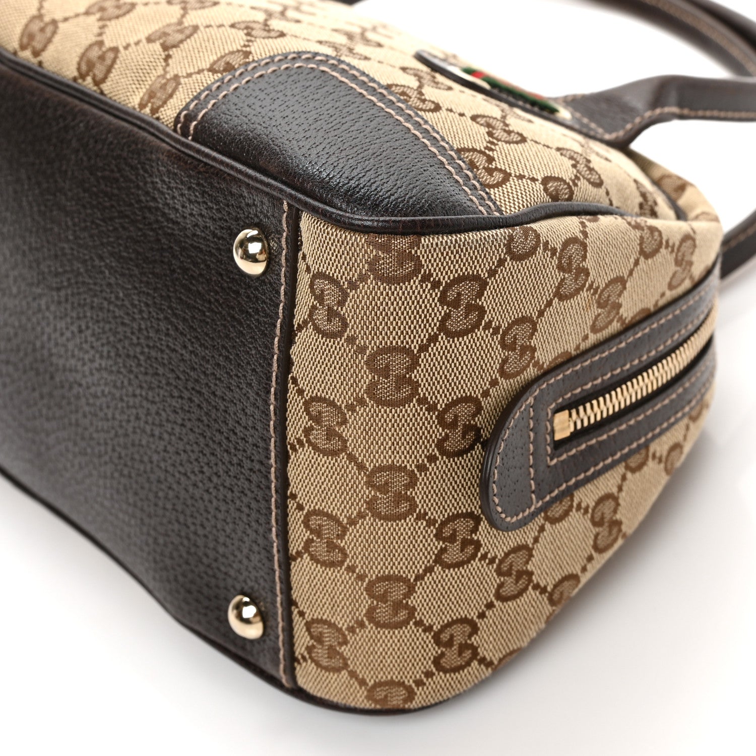 Gucci Monogram Small Princy Satchel Dark Brown 17 of 17