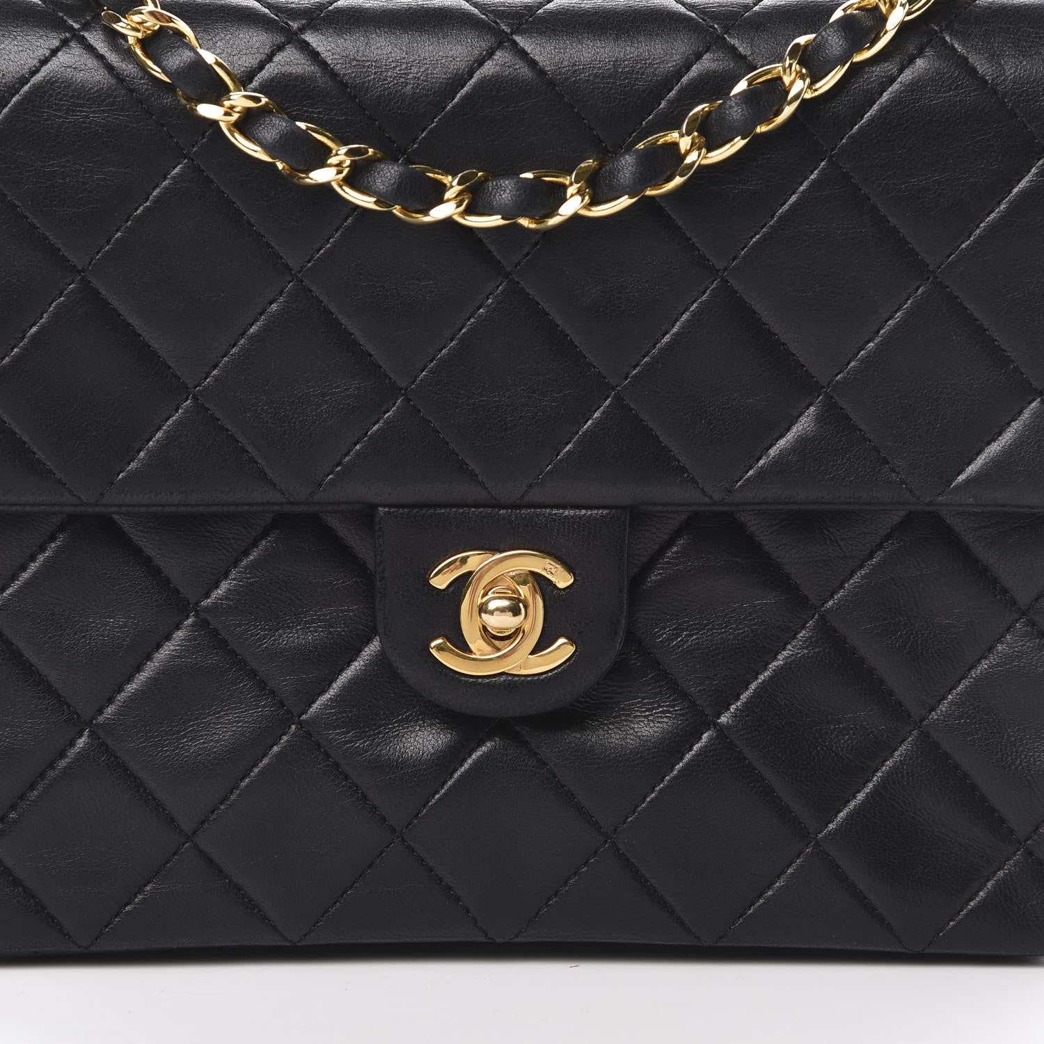 Chanel Lambskin Quilted Mini Square Flap Black 9 of 15