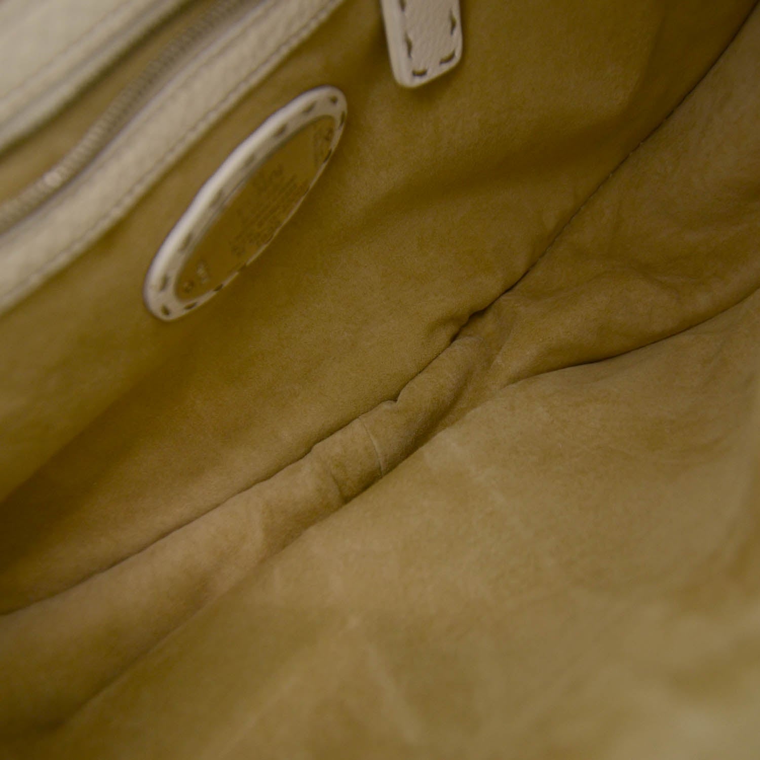 Fendi Calfskin Romano Selleria Hobo White 7 of 7