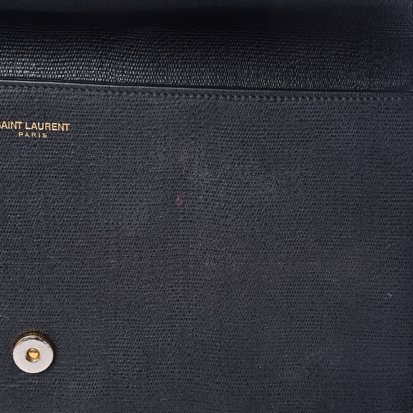 Textured Calfskin Classic Y Ligne Clutch Black