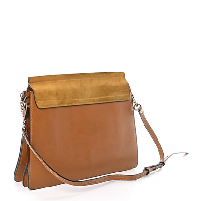 Chloe Suede Calfskin Medium Faye Shoulder Bag Mustard Brown 3 of 12