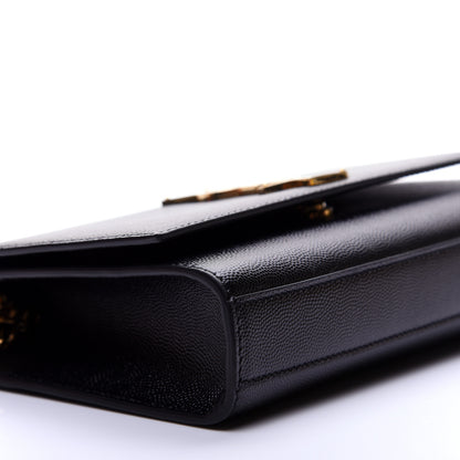 Saint Laurent Grain De Poudre Small Monogram Kate Satchel Black 6 of 10