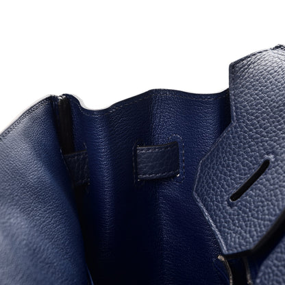 Hermes Taurillon Clemence Birkin 35 Bleu Saphir 14 of 38
