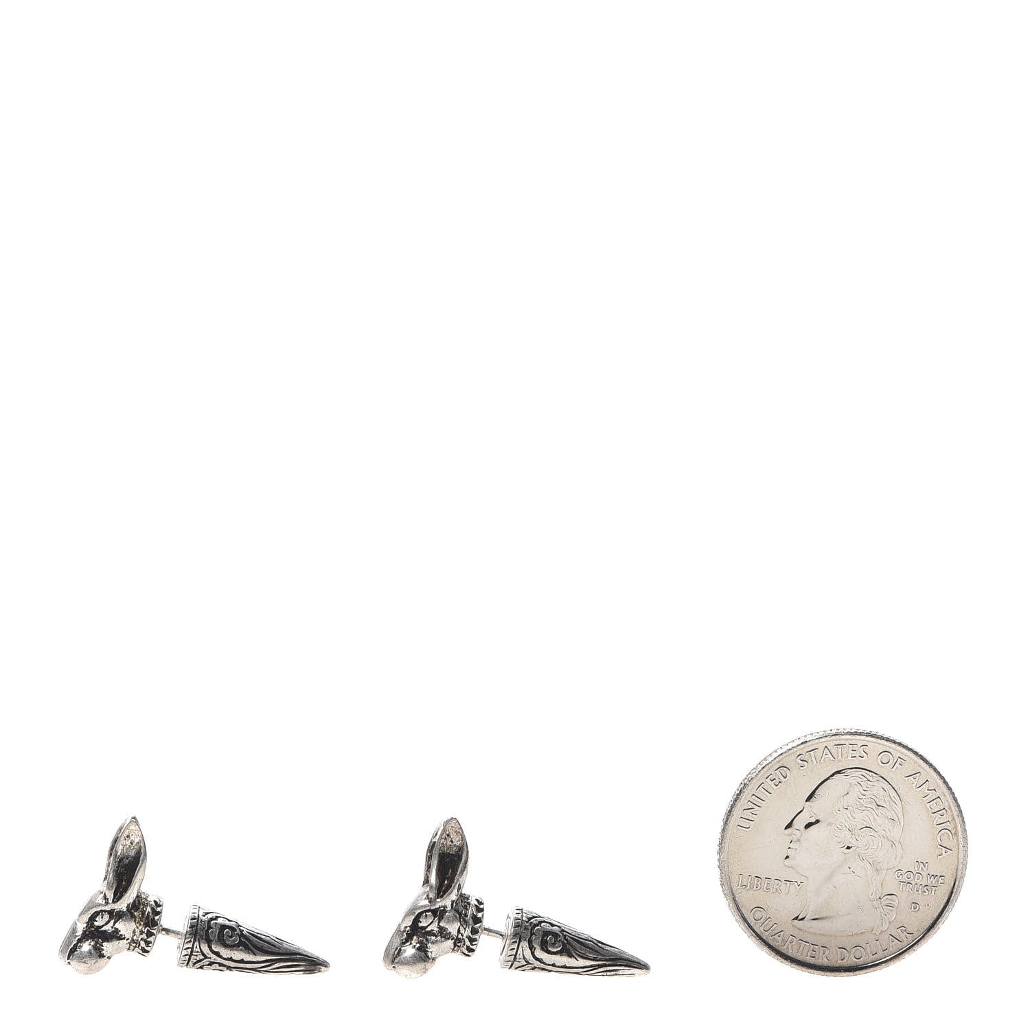 Gucci Sterling Silver Anger Forest Rabbit Earrings 3 of 7