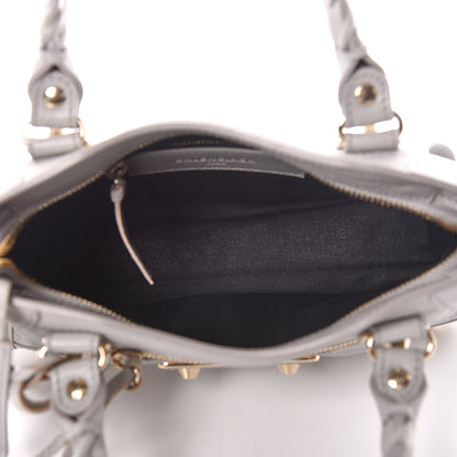 Balenciaga Chevre Gold Metallic Edge Hardware Mini City Gris Perle 7 of 10