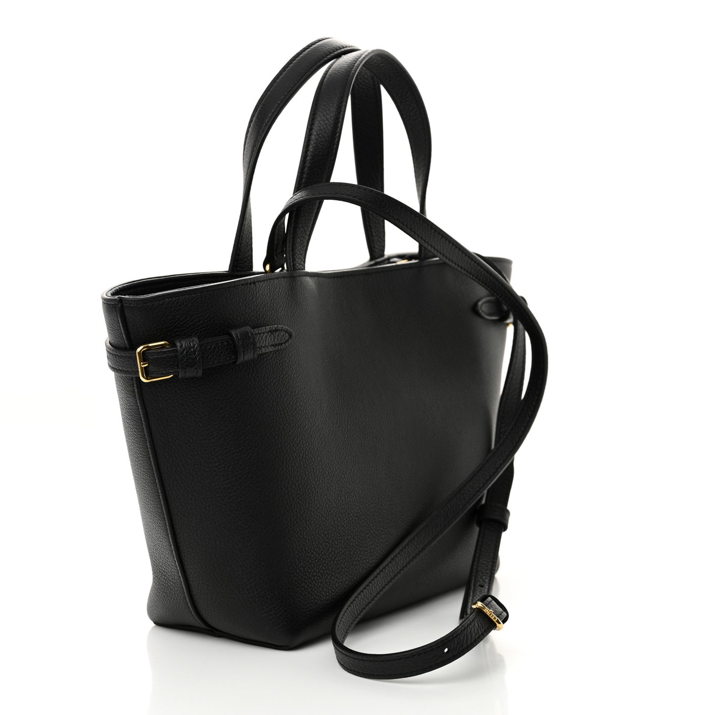Grained Calfskin Triomphe Mini Cabas Anais Black