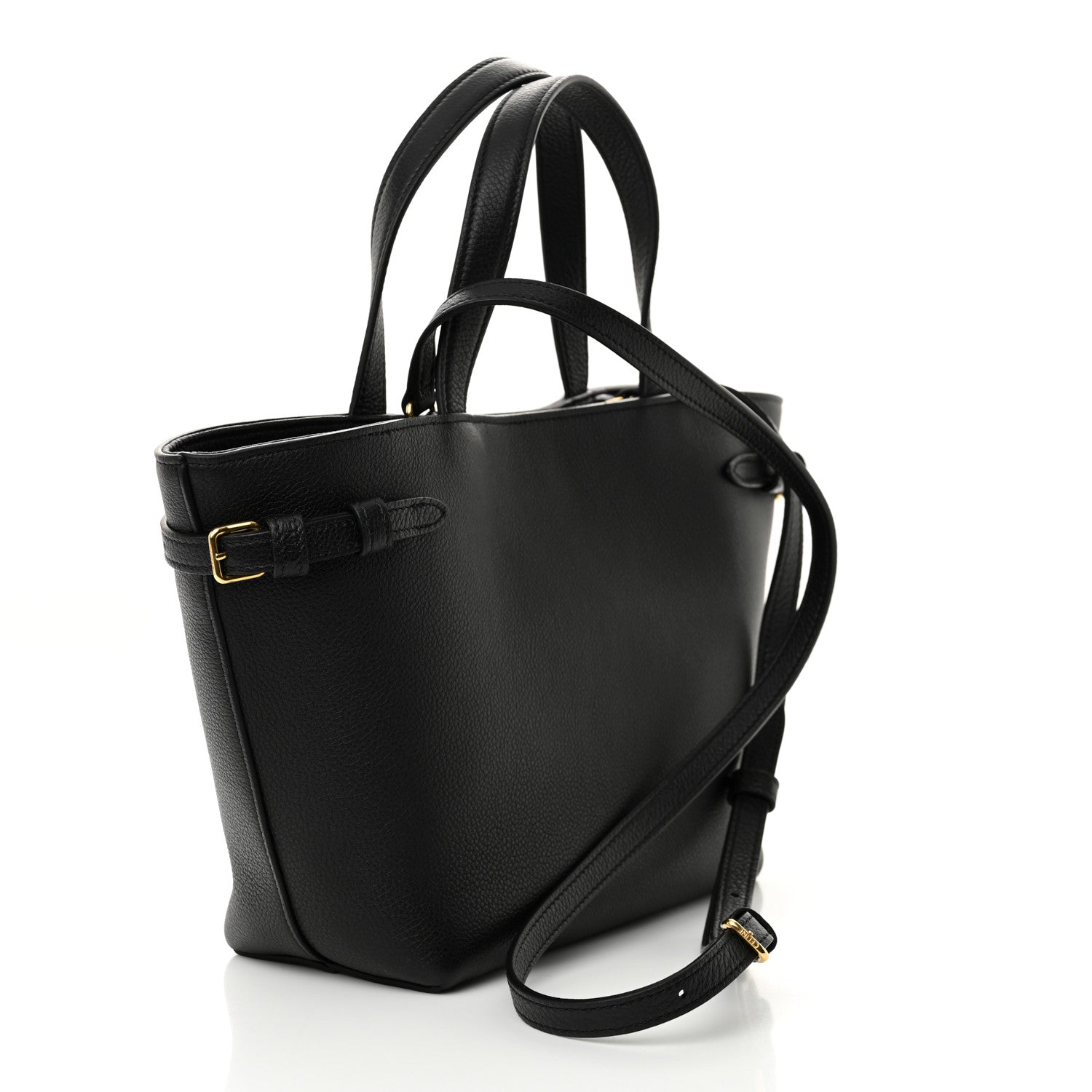Celine Grained Calfskin Triomphe Mini Cabas Anais Black 3 of 11