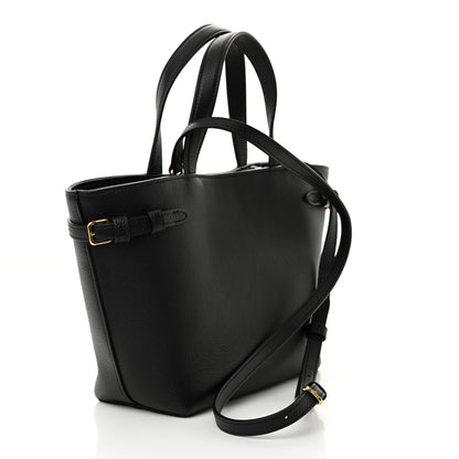 Celine Grained Calfskin Triomphe Mini Cabas Anais Black 3 of 11