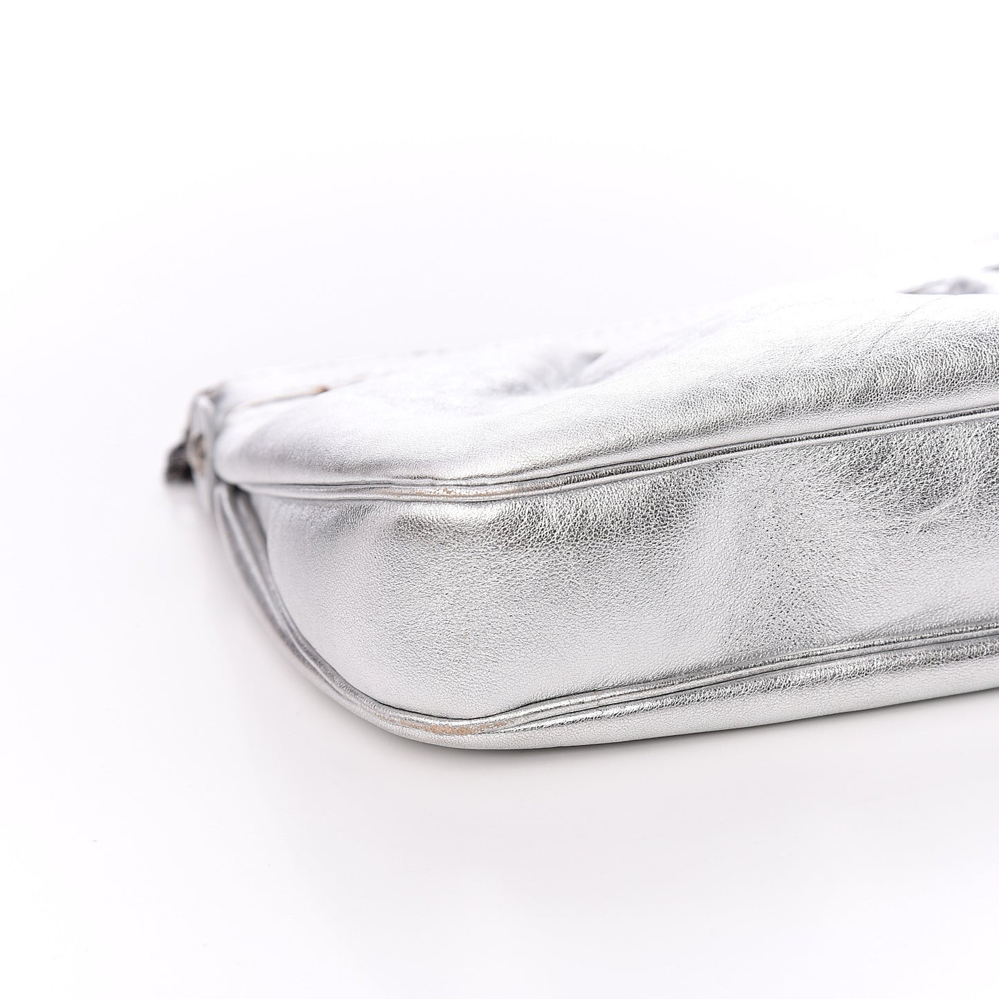 Metallic Calfskin Pochette Silver
