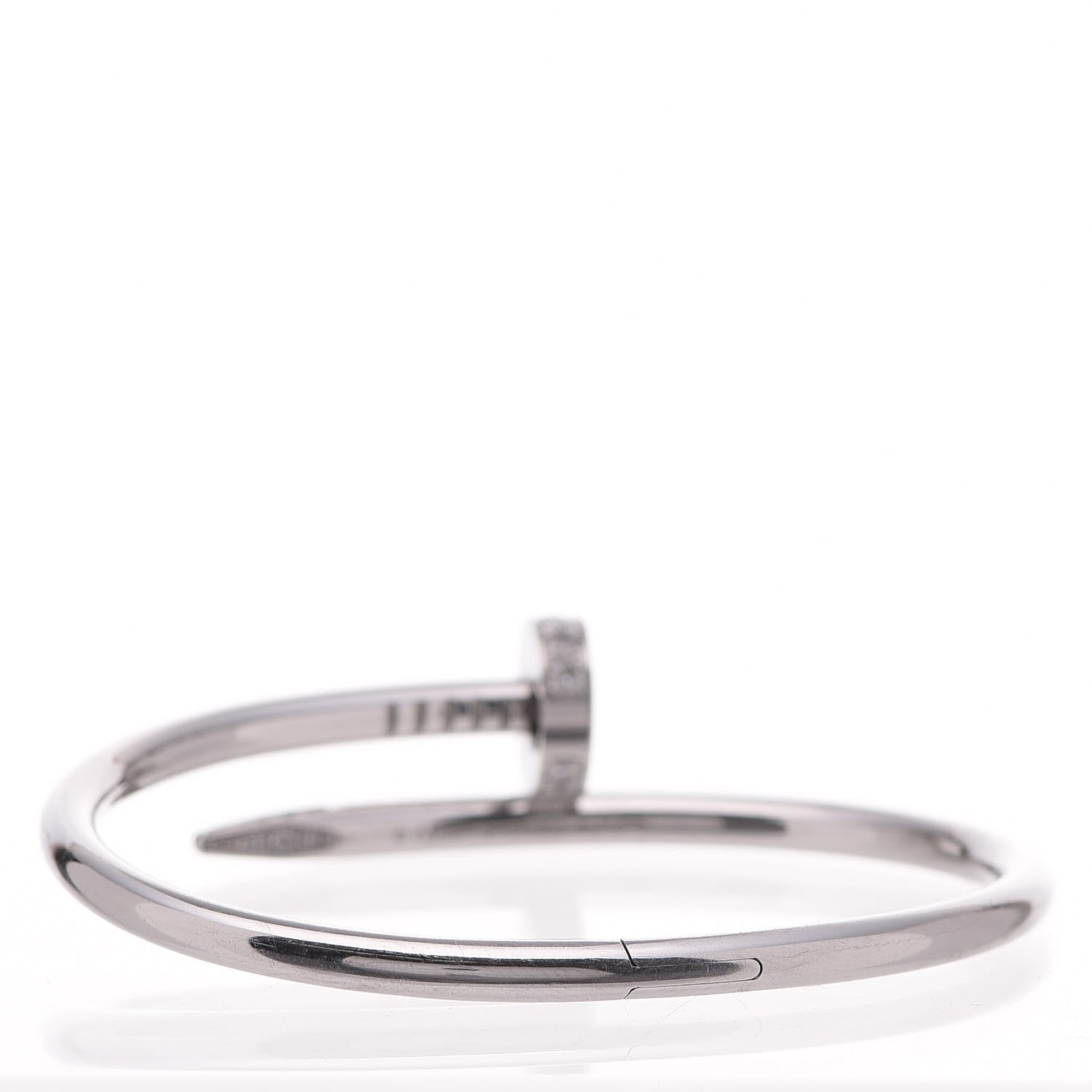 Cartier 18K White Gold Diamond Juste Un Clou Bracelet 15 3 of 6