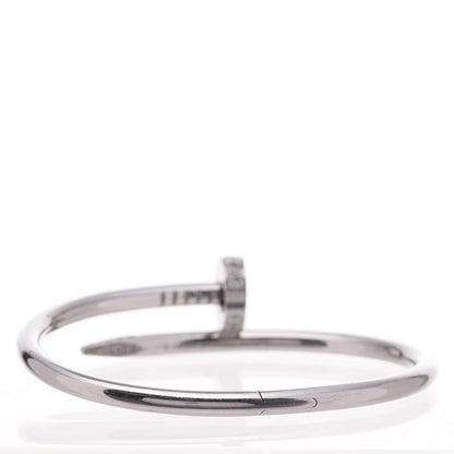 Cartier 18K White Gold Diamond Juste Un Clou Bracelet 15 3 of 6
