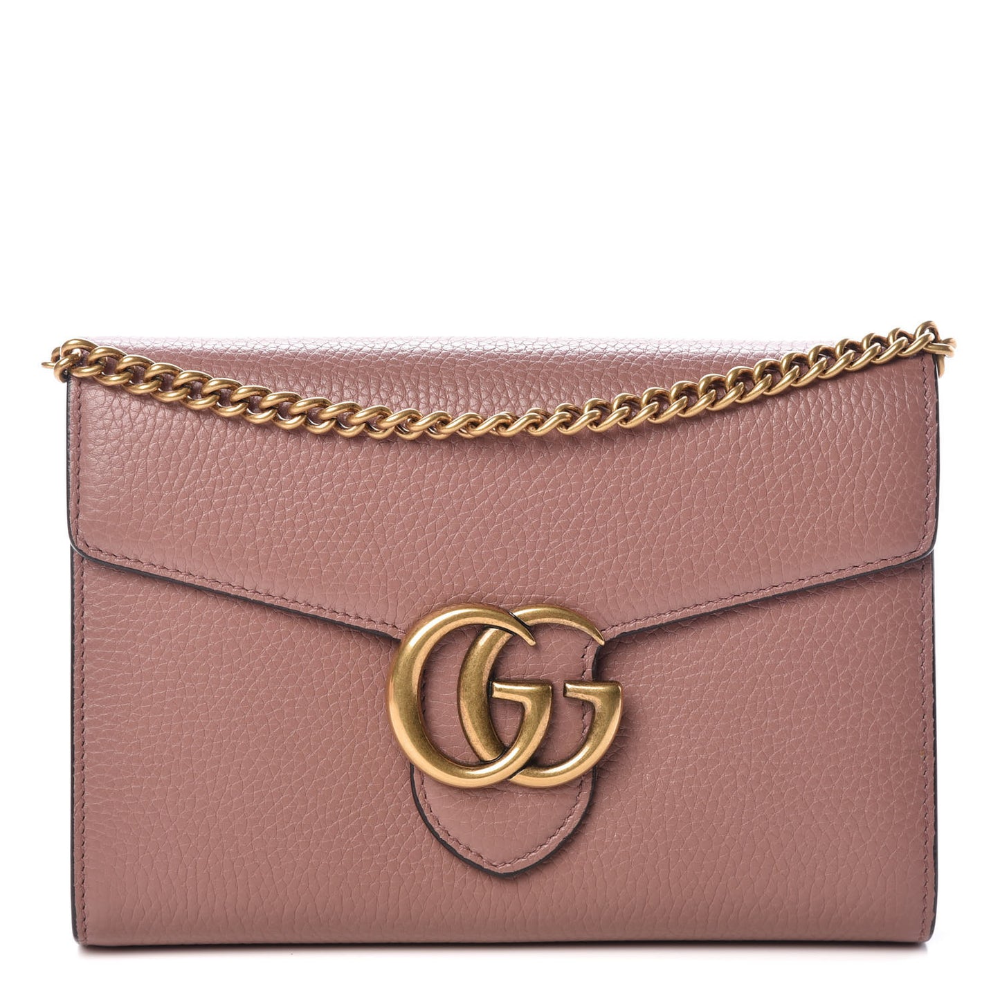 Cellarius Calfskin GG Marmont Chain Wallet Rosy Phard