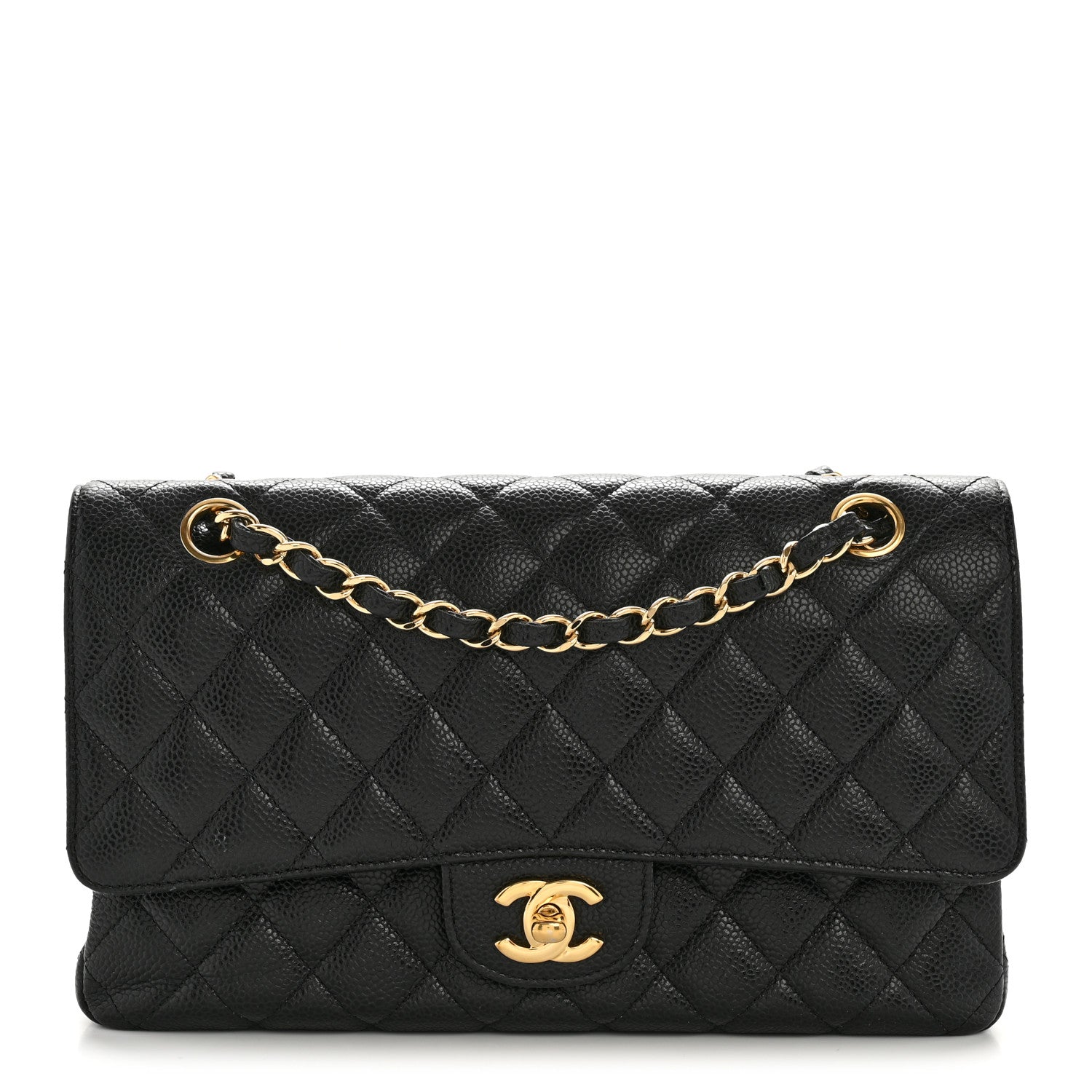 Chanel Caviar Quilted Medium Double Flap Black 1 of 14