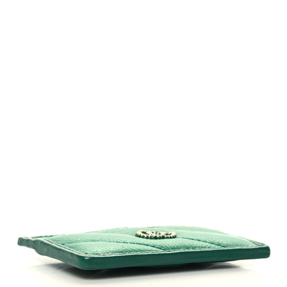 Gucci Azalea Calfskin Enamel Matelasse Diagonal Torchon GG Marmont Card Holder New Shamarock Emerald 4 of 7