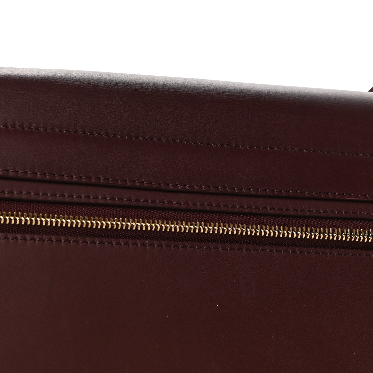 Smooth Calfskin Suede Large Bi-Color Trapeze Burgundy