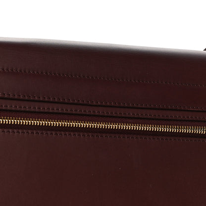 Celine Smooth Calfskin Suede Large Bi-Color Trapeze Burgundy 14 of 17