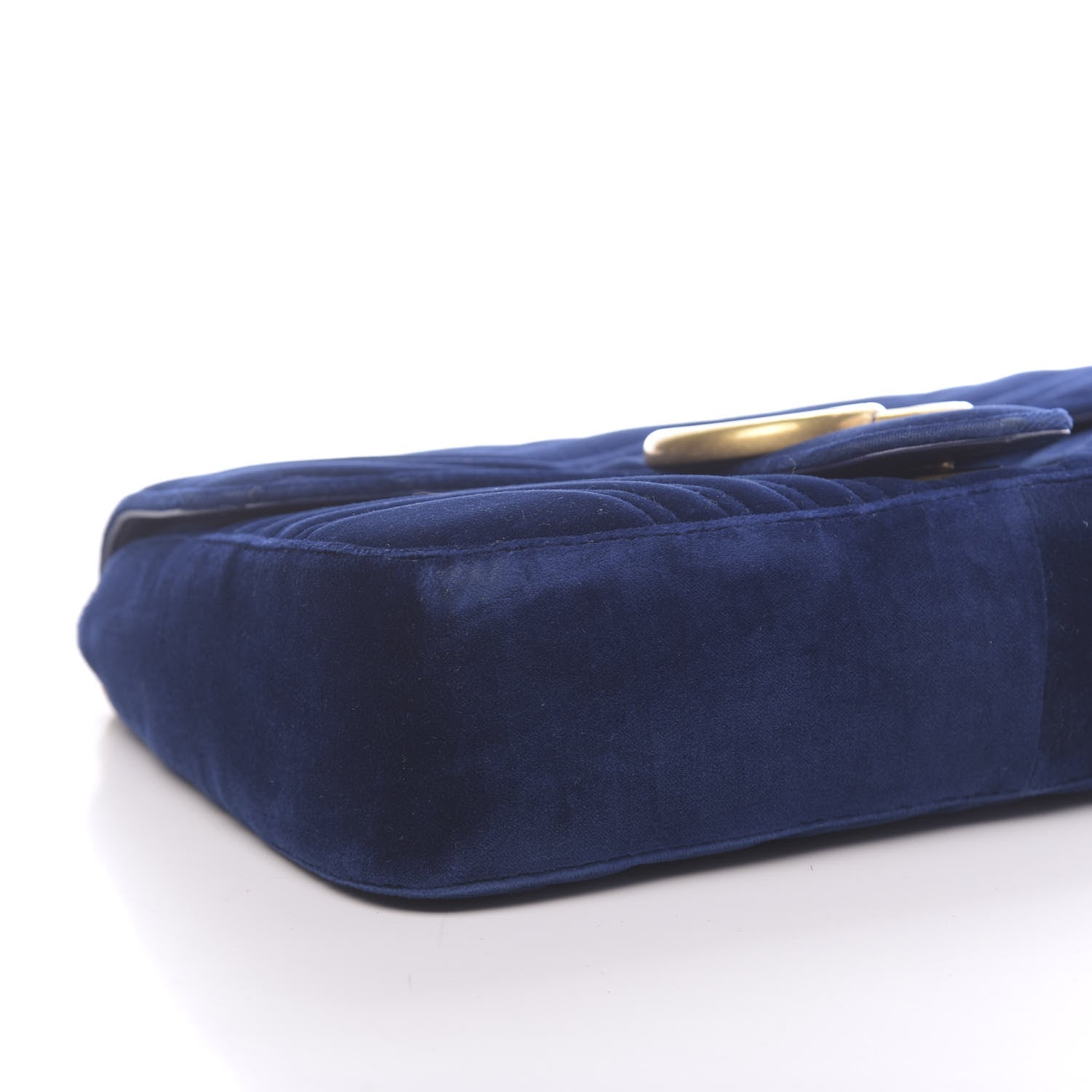 Gucci Velvet Matelasse Medium GG Marmont Shoulder Bag Cobalt Blue 8 of 13
