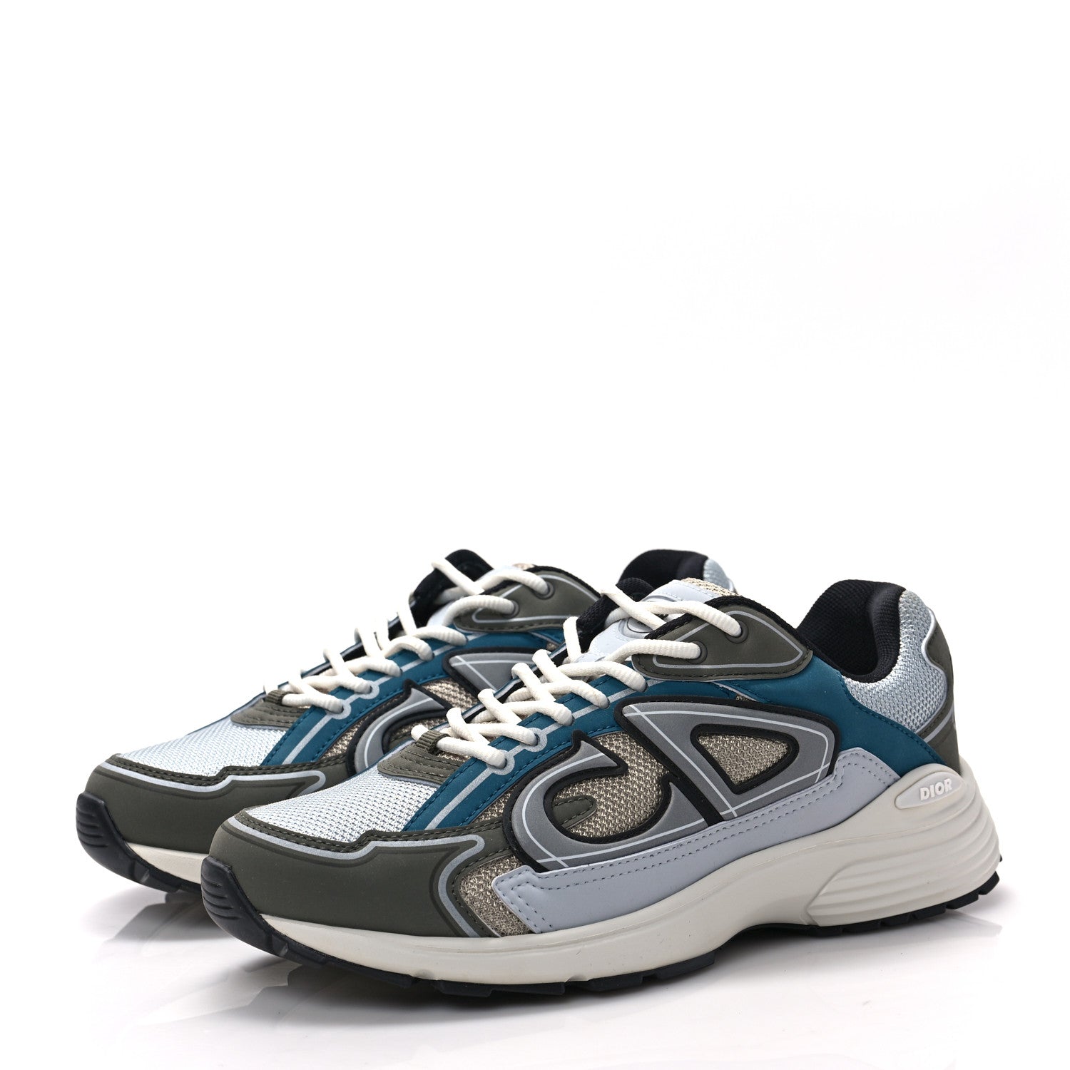 Christian Dior Technical Mesh Calfskin B30 Sneakers 39 White Blue 3 of 7