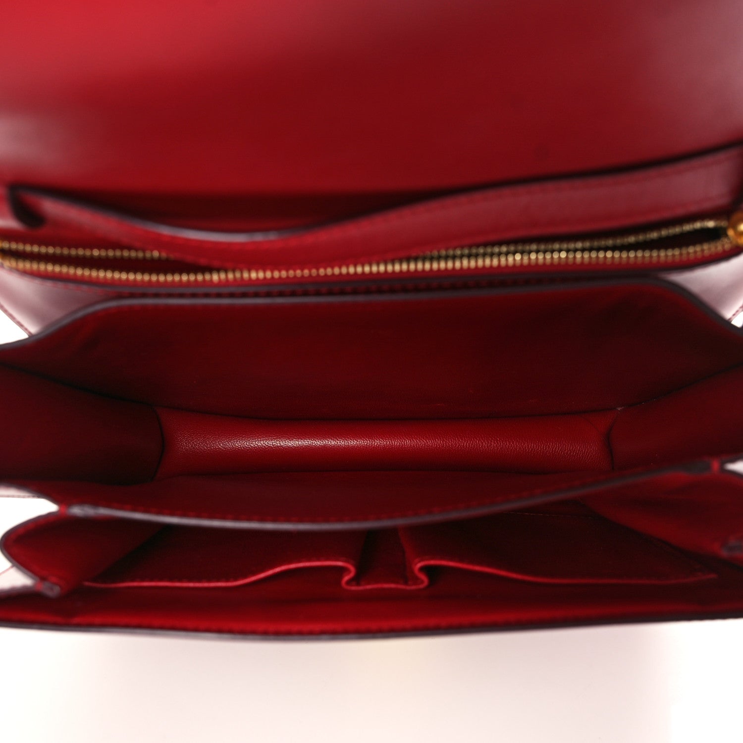 Celine Box Calfskin Medium Classic Box Flap Bag Red 4 of 8