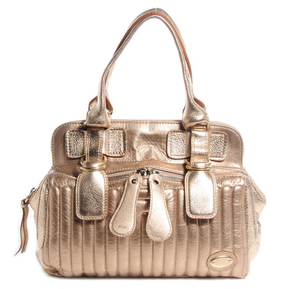 Chloe Lambskin Quilted Large Bay Tote Rose Gold 1 of 11