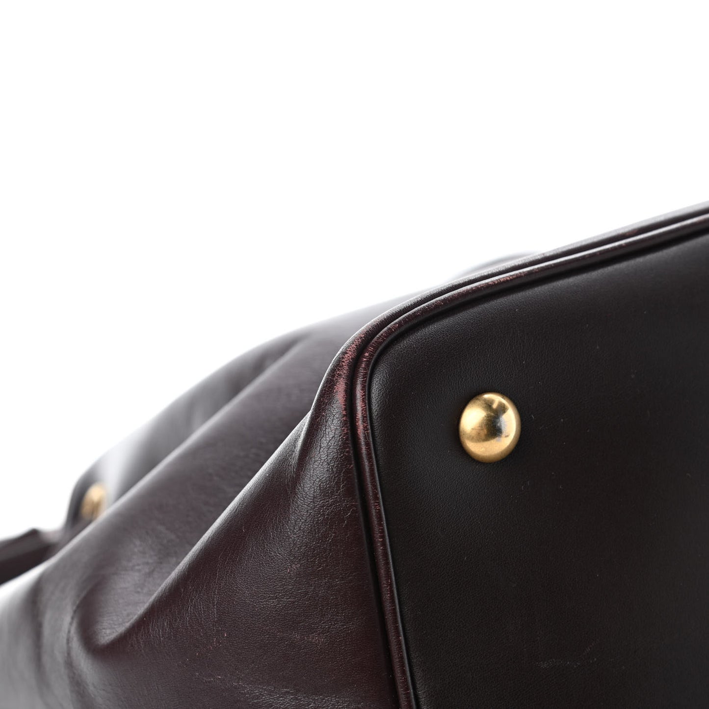 Calfskin Large Emmanuelle Bucket Bag Burgundy