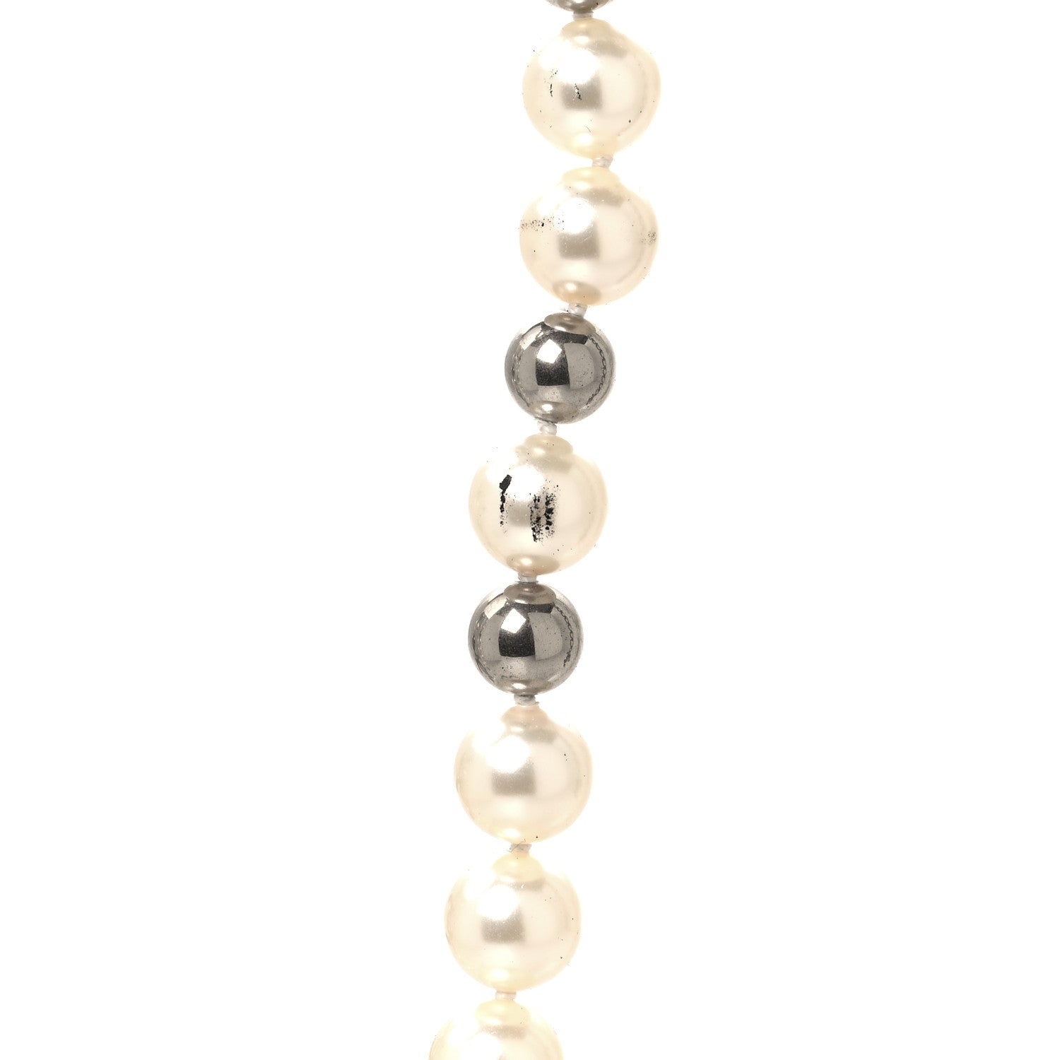 Chanel Pearl Multistrand CC Long Necklace Pearly White 6 of 7