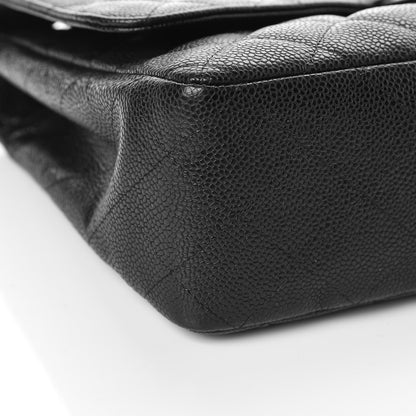 Chanel Caviar Quilted Jumbo Single Flap Black 9 of 13