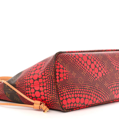 Louis Vuitton Monogram Kusama Waves Neverfull MM Red 8 of 9