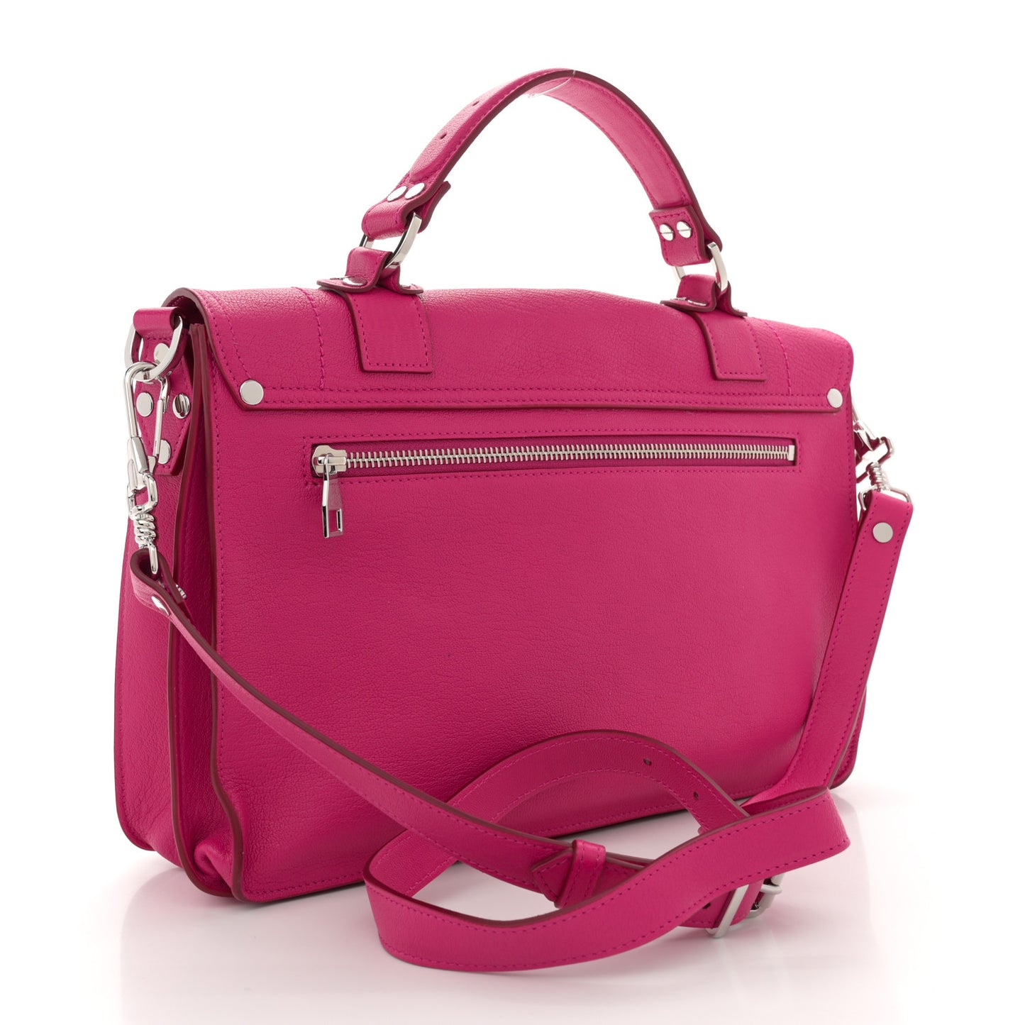 Lambskin Medium PS1 Satchel Fuchsia