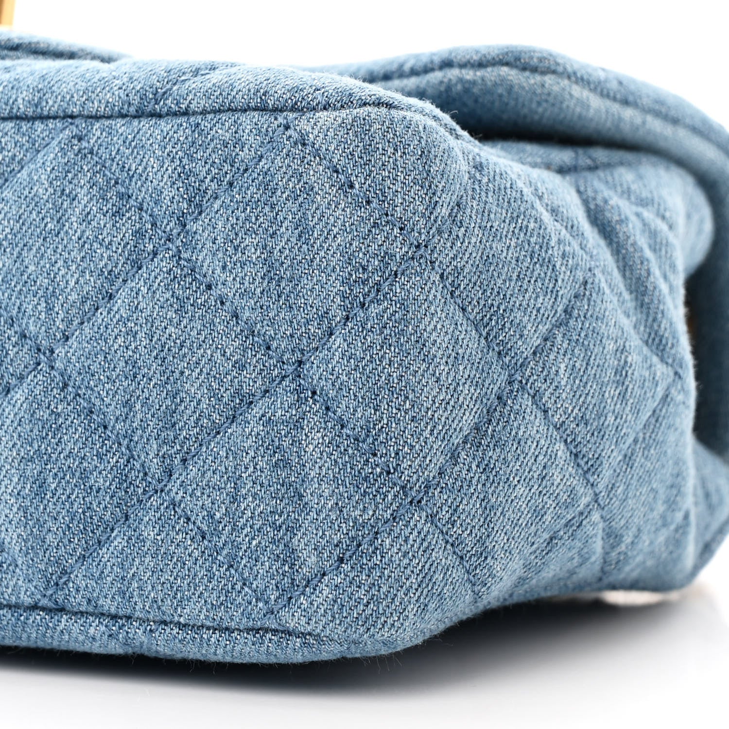 Chanel Denim Quilted Mini Pearl Crush Flap Blue 9 of 10