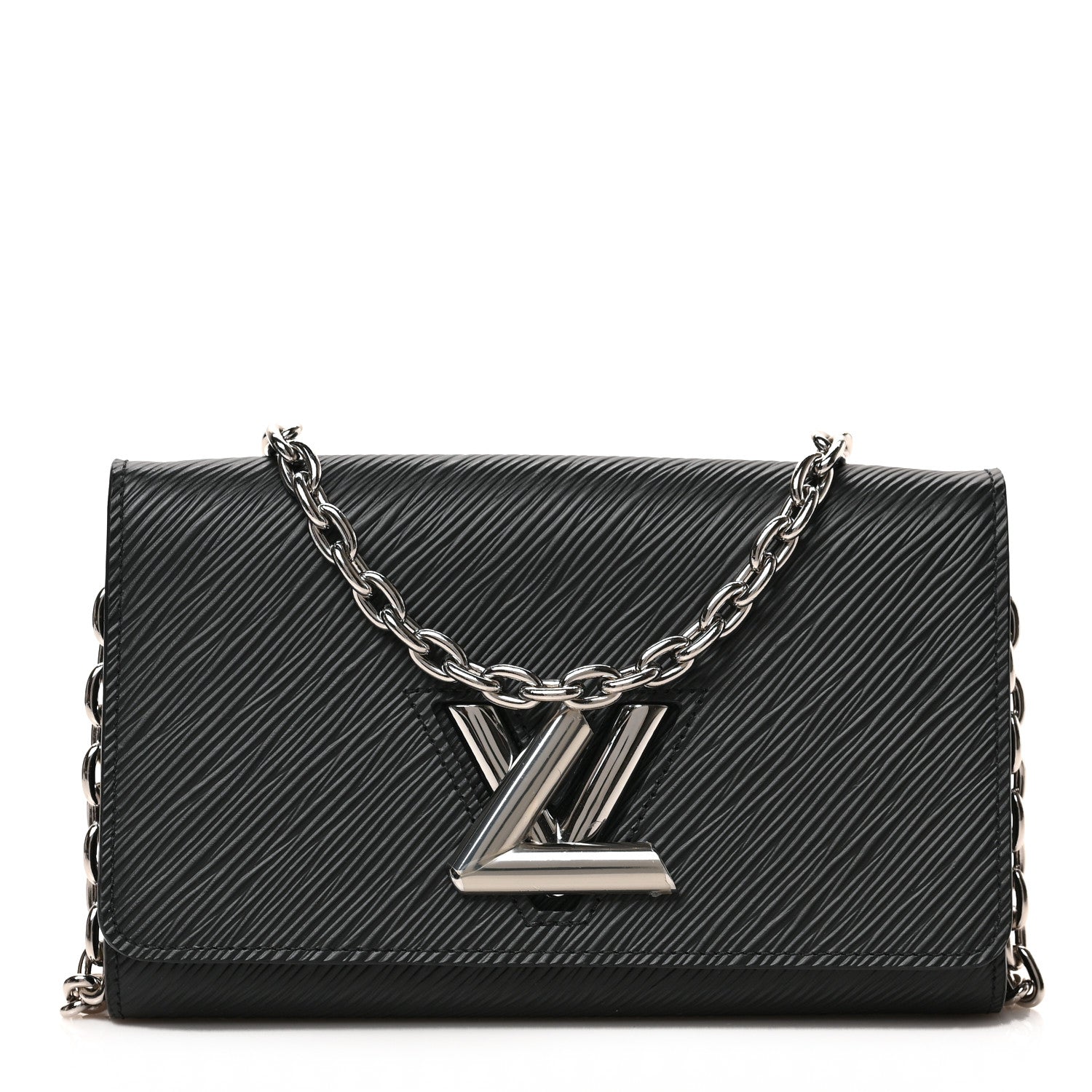 Louis Vuitton Epi Twist Chain Wallet Black 1 of 8