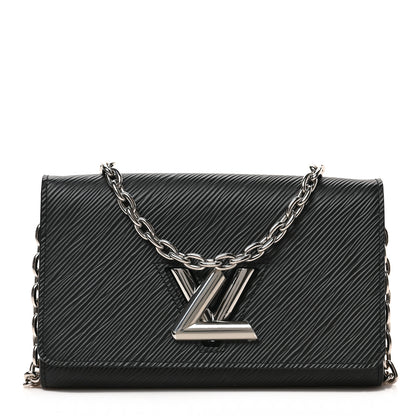 Louis Vuitton Epi Twist Chain Wallet Black 1 of 8
