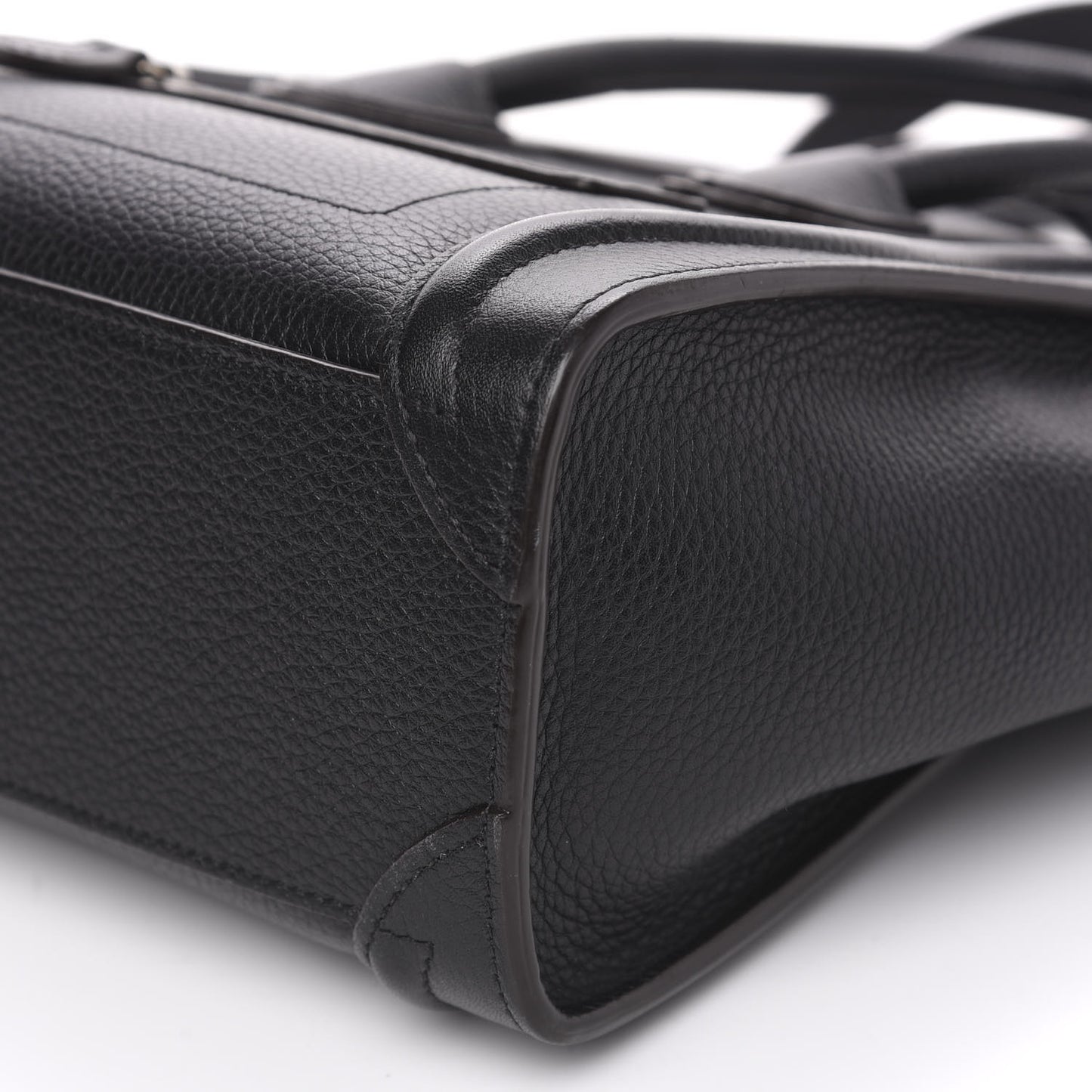 Drummed Calfskin Nano Luggage Black