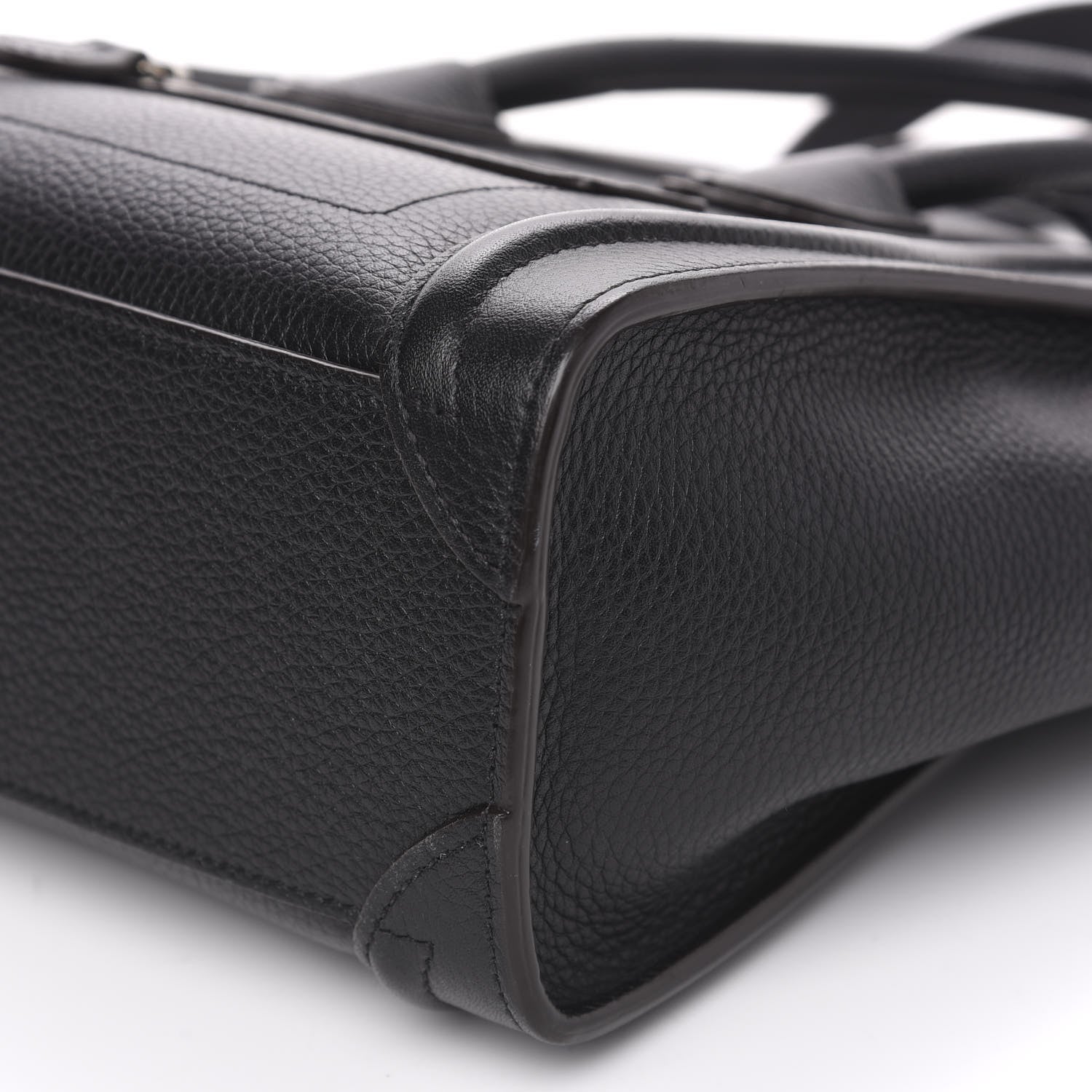 Celine Drummed Calfskin Nano Luggage Black 9 of 10