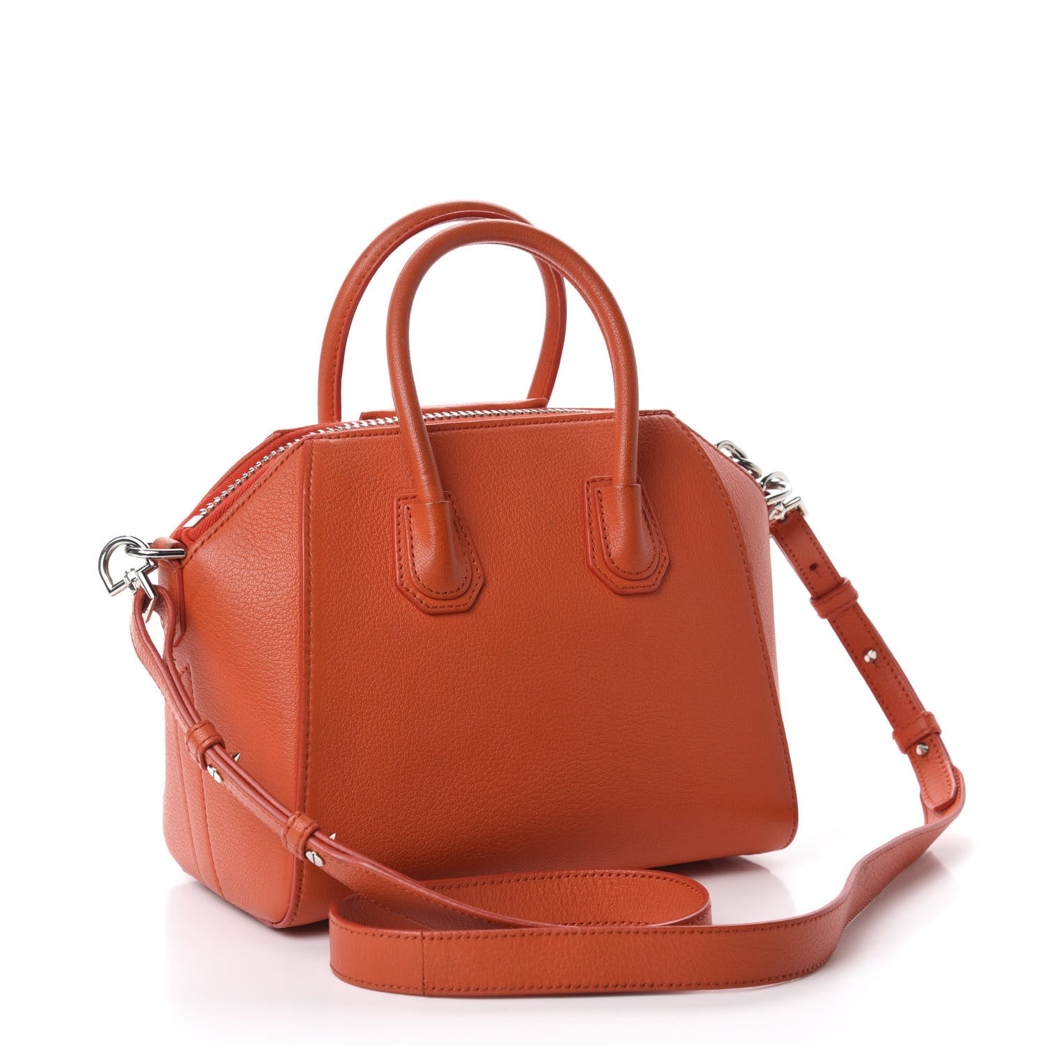 Givenchy Sugar Goatskin Mini Antigona Burnt Orange 3 of 10