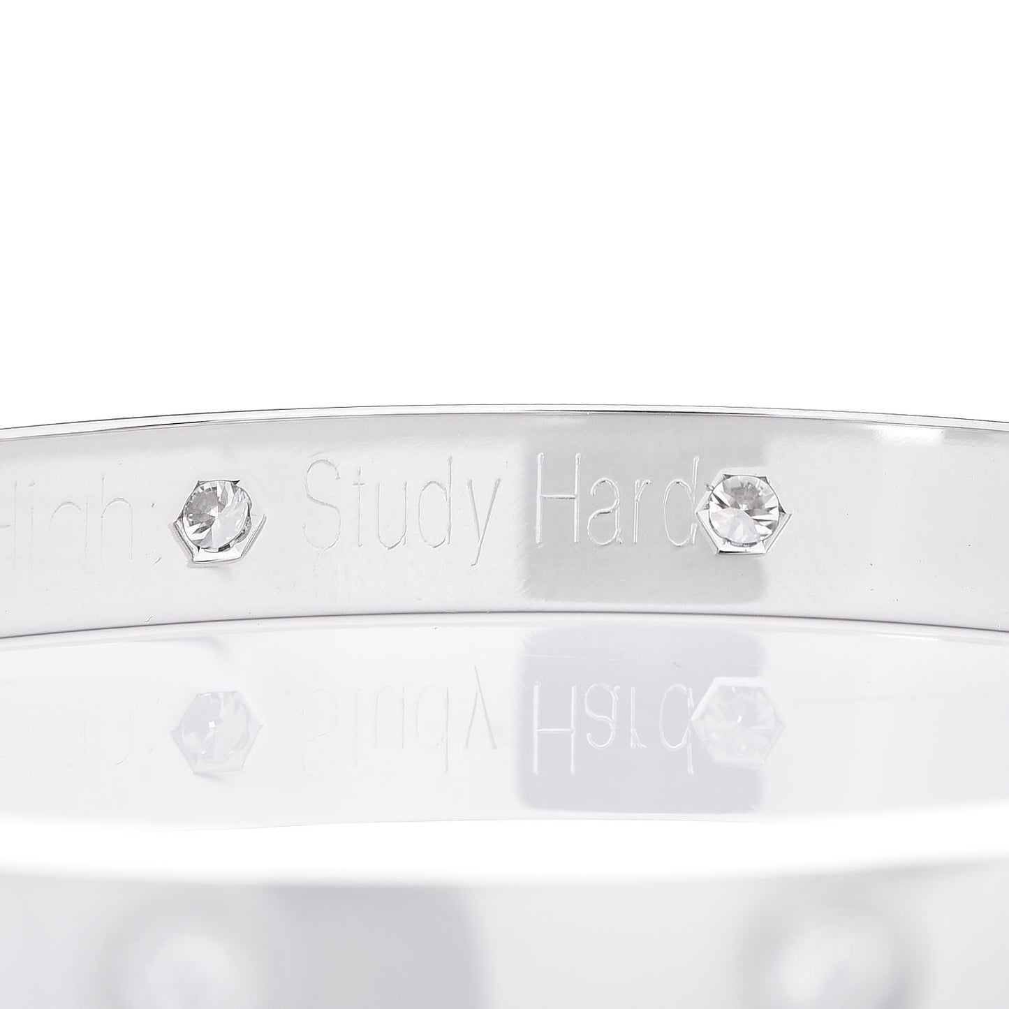 18K White Gold 10 Diamond LOVE Bracelet 18