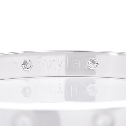 Cartier 18K White Gold 10 Diamond LOVE Bracelet 18 9 of 10