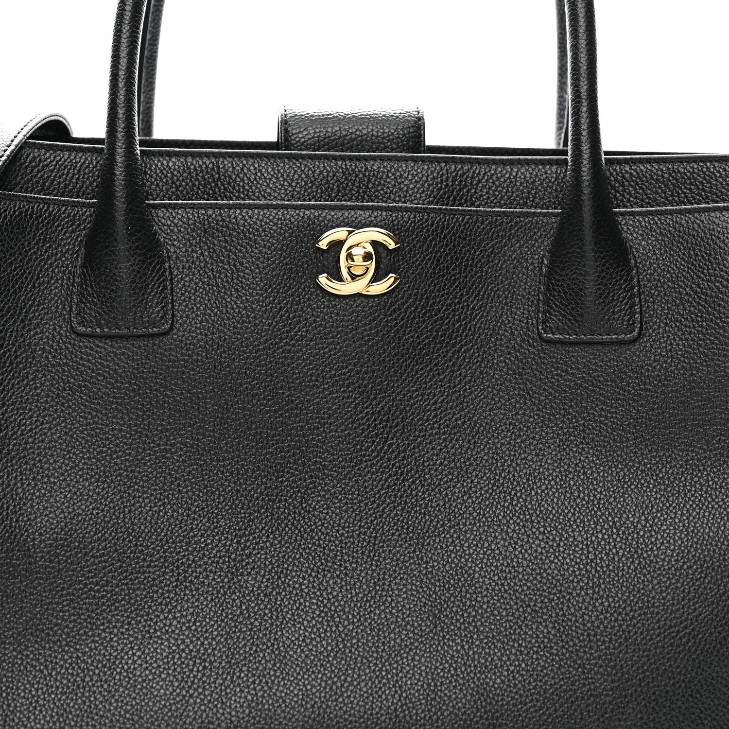 Chanel Calfskin Cerf Executive Shopper Tote Black 8 of 12