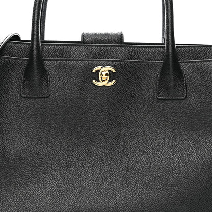 Chanel Calfskin Cerf Executive Shopper Tote Black 8 of 12