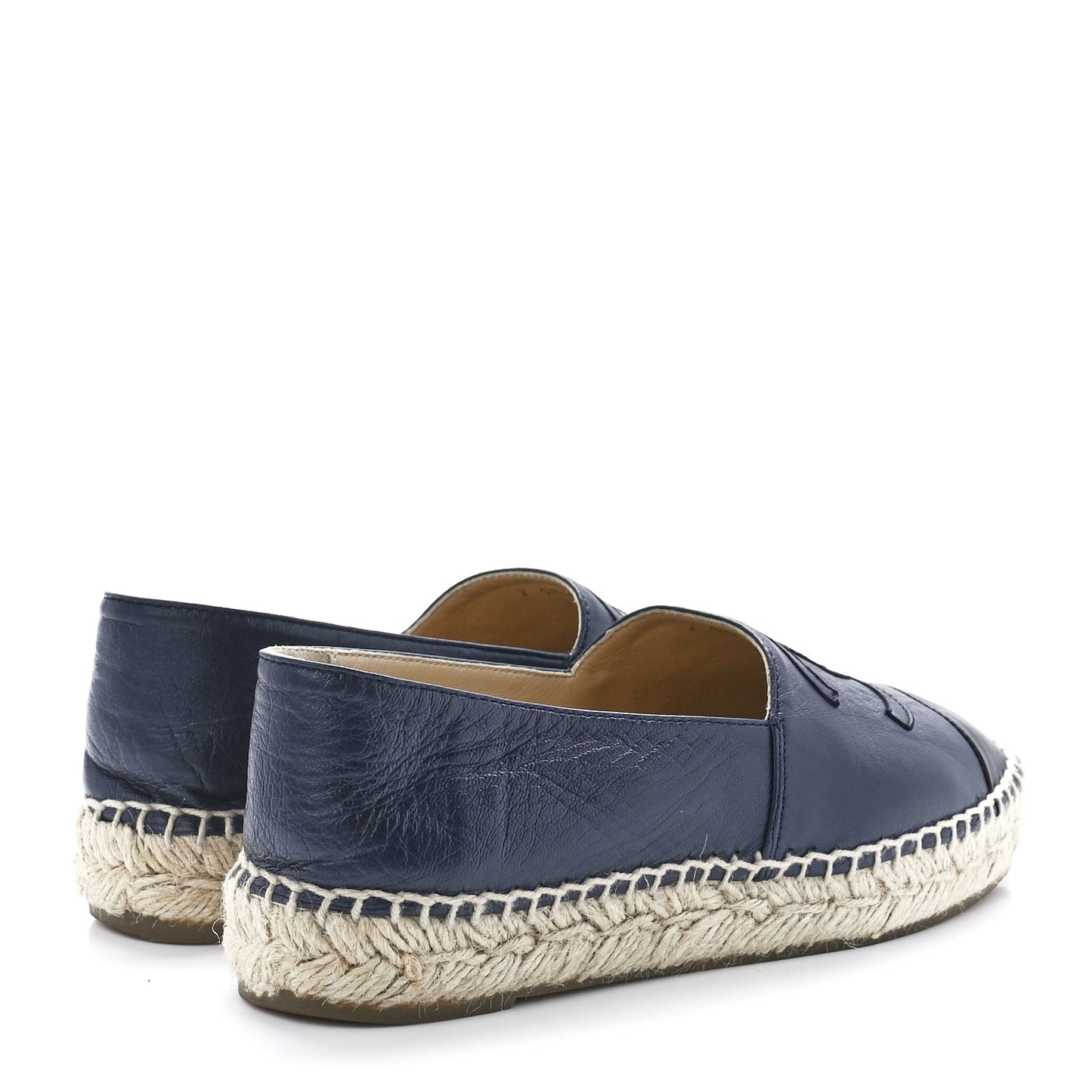 Lambskin CC Espadrilles 35 Navy Black