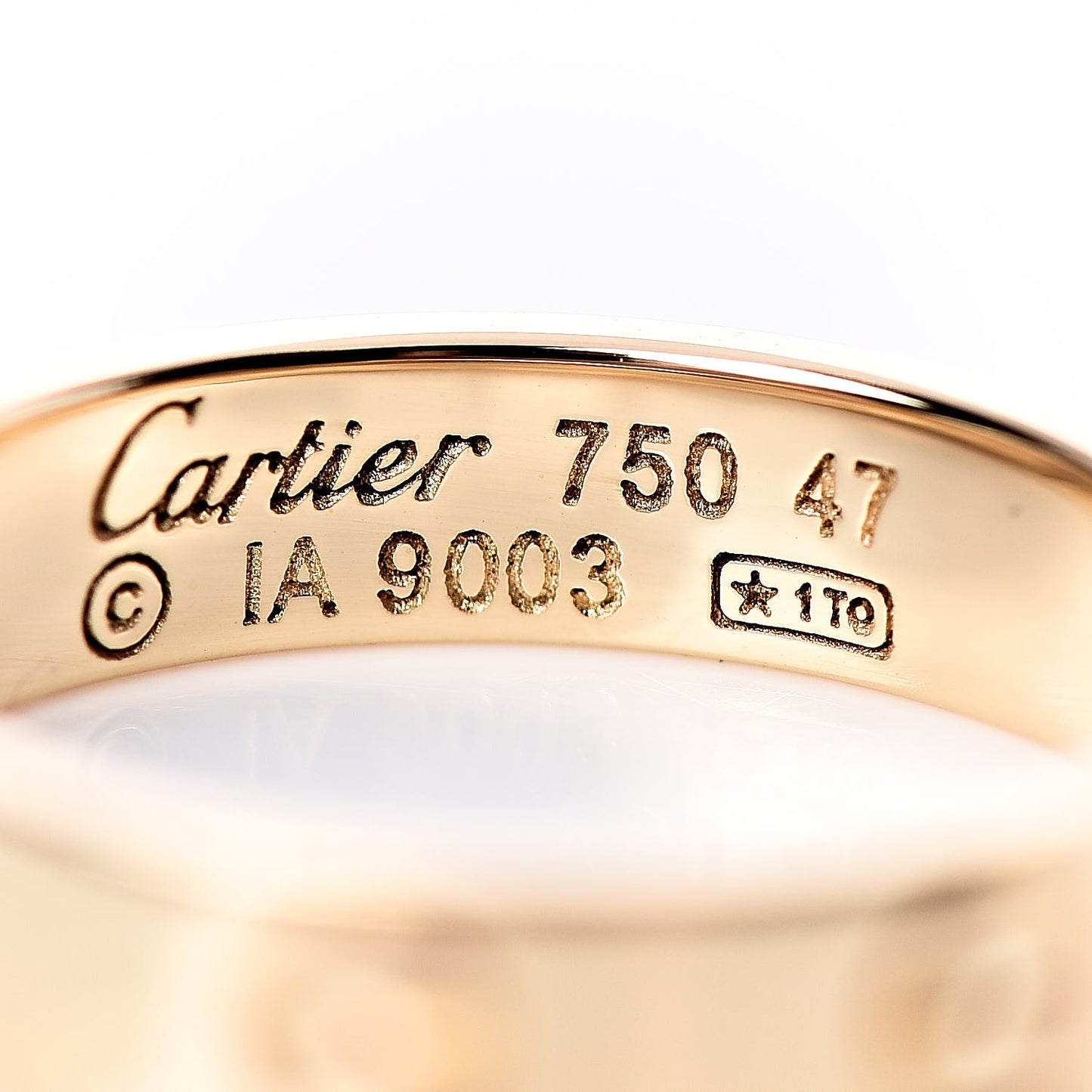 18K Yellow Gold 4mm LOVE Wedding Band Ring 47 4