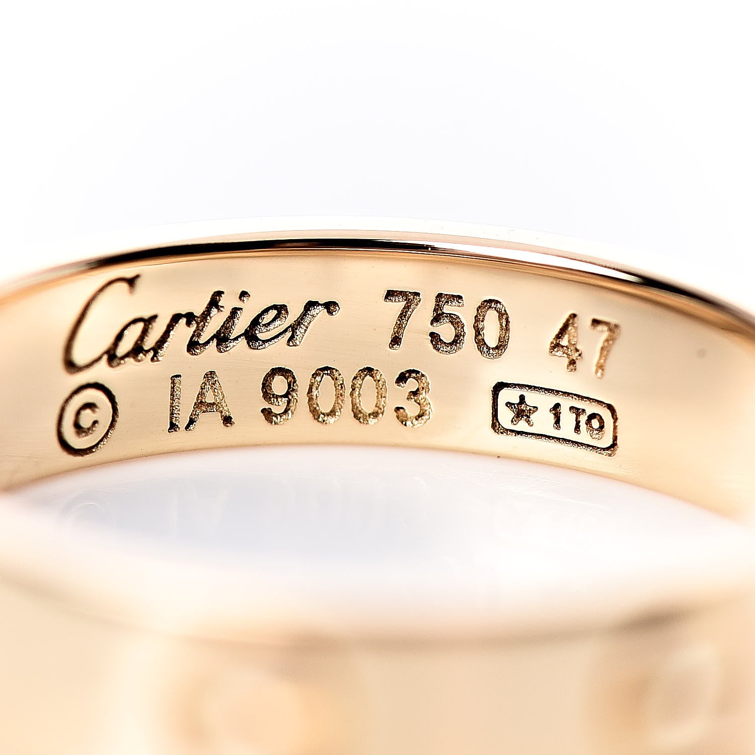 Cartier 18K Yellow Gold 4mm LOVE Wedding Band Ring 47 4 4 of 4