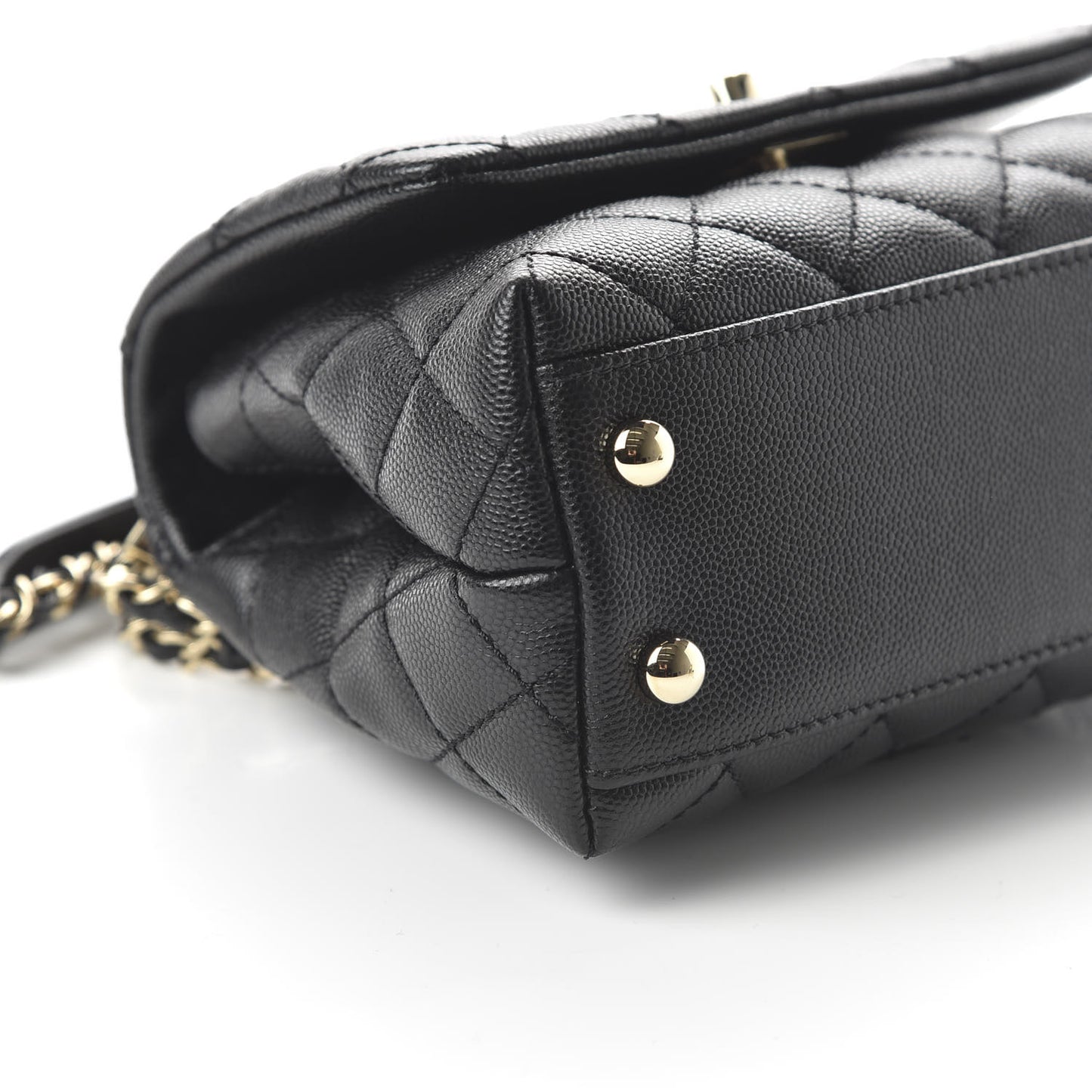 Caviar Quilted Extra Mini Coco Handle Flap Black