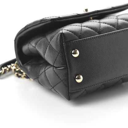 Chanel Caviar Quilted Extra Mini Coco Handle Flap Black 6 of 11